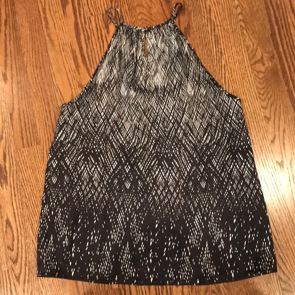 Joie Black and White Graphic Silk Top - Picture 6 of 8